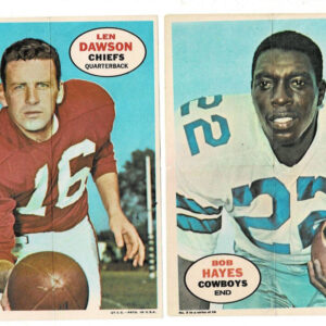 Lot of 9 1968 Topps Football Posters w/ Gale Sayers