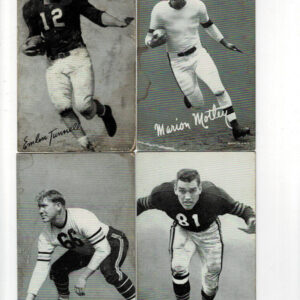 Lot of 8 1948 Football Exhibit Cards w/ Emlen Tunnell, Marion Motley, Bulldog Turner