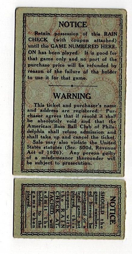 1929 Philadelphia Athletics vs Chicago Cubs World Series Ticket Stub Game 5 - Image 2