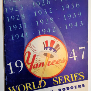 1947 World Series Program New York Yankees vs. Brooklyn Dodgers