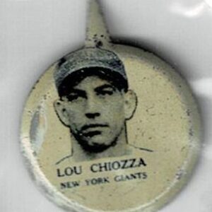 1938 Our National Game Pin Lou Chiozza