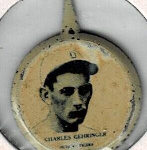 1938 Our National Game Pin Charley Gehringer
