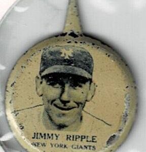 1938 Our National Game Pin Jimmy Ripple