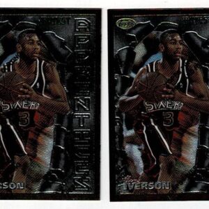 Lot of 2 Topps 1996-97 Topps Finest Allen Iverson RC Apprentices Insert #69